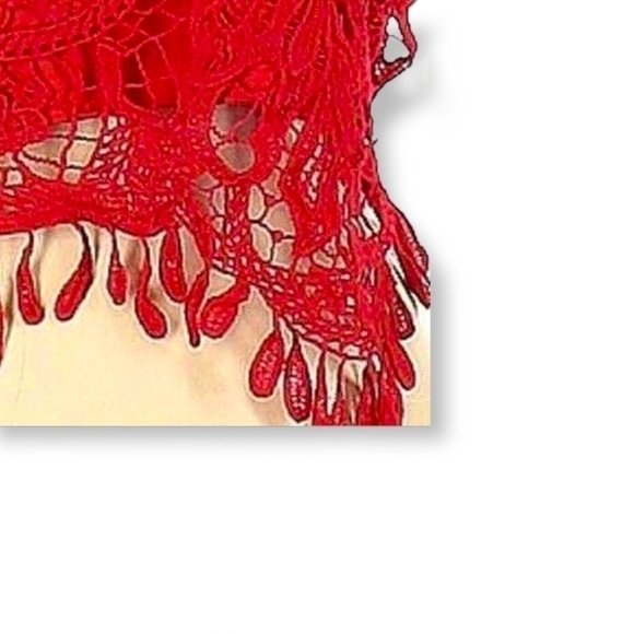 Beautiful Red Layered Halter/Crop Top - Picture 2 of 5